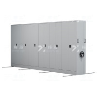 臻远ZY-MJJA-27 手摇密集架移动档案柜钢制轨道密集柜 通 一列6组