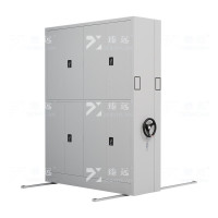 臻远ZY-MJJA-02 手摇密集架移动档案柜钢制轨道密集柜 通双节 一列二组