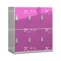 臻远ZY-GYGC-38 彩色书包柜员工宿舍更衣柜矮柜多储物柜 六玫红色