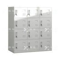 臻远ZY-GYGC-46 彩色书包柜员工宿舍更衣柜矮柜多储物柜 十二灰白色