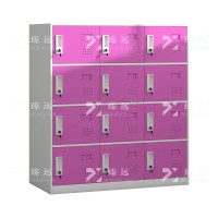 臻远ZY-GYGC-48 彩色书包柜员工宿舍更衣柜矮柜多储物柜 十二玫红色