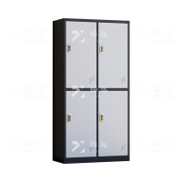 臻远ZY-GYGC-97 彩色员工更衣柜感应锁存包柜浴室换衣柜健身房多储物柜 四黑框白