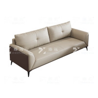 臻远ZY4031239 简约办公沙发商务会客洽谈沙发 牛皮双人位