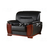 臻远ZYJJ-80332 简约现代商务会客洽谈公司接待沙发西皮单人位