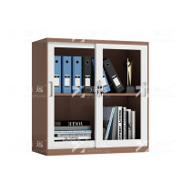 臻远ZY-WJGC-64 移文件柜档案柜套色矮柜落地书柜 925玻璃移咖白