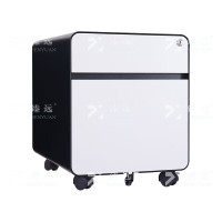 臻远ZY-HDGB-14钢制活动柜办公文件柜二抽储物矮柜 圆弧款白面板