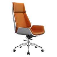 臻远ZY-BGY-30 办公椅转椅人体工学椅电脑椅会议椅老板椅西皮橙色