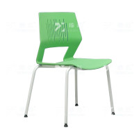 臻远ZY-7500 简约培训椅办公会议椅电脑椅靠背椅 白架绿背