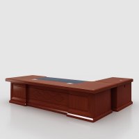 臻远ZY-DBT-2 油漆家具老板桌大班台办公桌主管经理桌含副柜2.8米