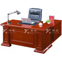 臻远ZY051102油漆家具老板桌大班台办公桌主管经理桌含副柜 1.8米
