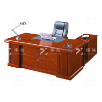 臻远ZY051115油漆家具老板桌大班台办公桌主管经理桌含副柜 1.8米