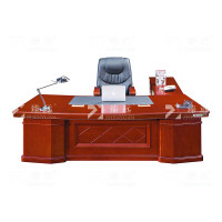 臻远ZY051134油漆家具老板桌大班台办公桌主管经理桌含副柜 2.8米