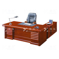 臻远ZY051129油漆家具老板桌大班台办公桌主管经理桌含副柜 2.2米