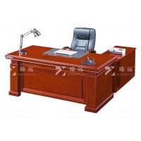 臻远ZY051121油漆家具老板桌大班台办公桌主管经理桌含副柜 1.8米