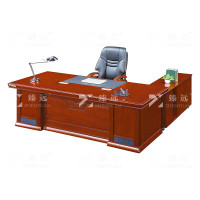 臻远ZY051135油漆家具老板桌大班台办公桌主管经理桌含副柜 2.8米