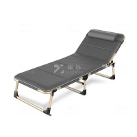 臻远ZY4073124折叠午休床躺椅办公室单人午睡床行军床折叠椅 三脚56CM含透气垫