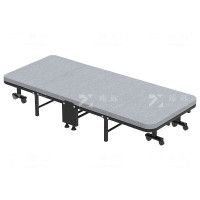臻远ZY4073116午休折叠床单人床单人午休床办公室折叠床四折行军床沙发床 70宽乳胶垫