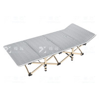臻远ZY4073142简易折叠床办公室单人午休床便携行军床 灰色方管含5d透气垫