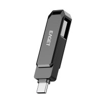 忆捷(EAGET) CF66-128GB Type-C 双接口手机电脑多用旋转金属 USB3.2 U盘 (计价单位:个)