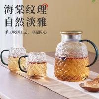苏泊尔 KCG20BC10 玻璃凉水壶大容量冷水壶花茶壶果汁壶耐热开水杯 海棠水壶 2L 1只