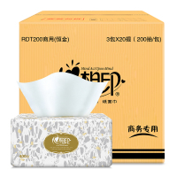 心相印 RDT200 恒金塑装纸面巾(60包)140MM*190MM*2层*200抽(200抽)单位:箱