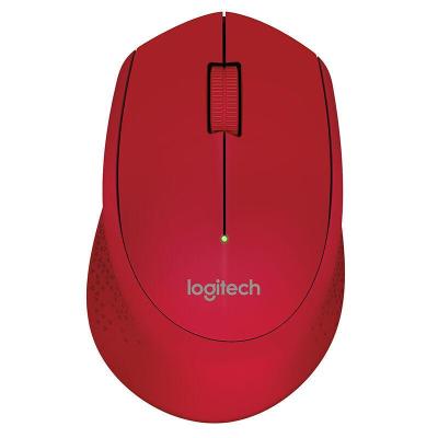 Logitech罗技 人体工程学无线鼠标M280红色