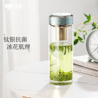 万象 钛银单层玻璃杯 TU28浅海蓝宝640ML