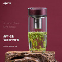 万象 单层玻璃杯 U187枣红色470ML