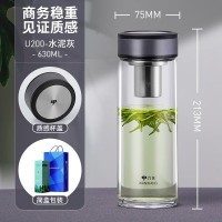 万象 单层玻璃杯 U200水泥灰630ML