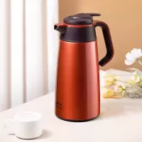 万象 不锈钢真空保温壶T18酒红色2000ML