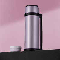 万象 不锈钢真空保温旅游瓶Q39鸩羽灰2000ML