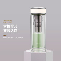 万象 双层玻璃杯 V53GL雪白色450ML