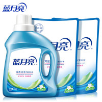 蓝月亮茉莉清香洁净洗衣液1kg+茉莉清香洁净洗衣液袋装500g*2