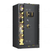 臻远ZY-NW-BXGS-61全钢实心保险柜办公防盗保险箱 高120cm黑色指纹款