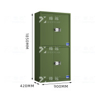 臻远ZYJJ-80078 钢制保密柜保险柜保密档案资料柜 绿色通双节智能密码锁