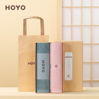 hoyo 芦荟毛巾简致礼盒2件套-湛蓝浅粉JP8048