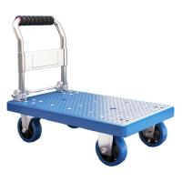 威印 WY-02 90*60 5寸PU轮 加把套 载重600斤 手推平板车 (计价单位:辆) 蓝色