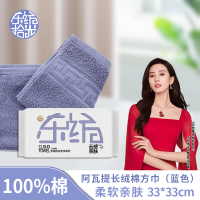 东纺拾光 DF1004-01 33*33cm 60g阿瓦提长绒棉方巾 毛巾 (计价单位:条) 蓝色