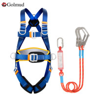 Golmud GM8106 Z-Y五点式安全带高空作业国标全身保险带电工缓冲包安全绳