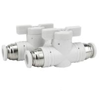 海斯迪克 HKT-8 气管开关阀 气动接头快插快接手阀 PU气管手动阀HVFF手转阀BUC-8mm开关阀