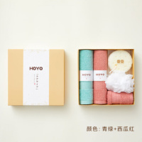 HOYO /JP8701 沐浴套巾 毛巾 5.00 条/盒 (计价单位:盒) 青绿西瓜红