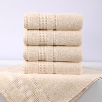 鲸轩 M701 34*72cm 100g 璀璨星空精梳棉超柔缎档 毛巾 (计价单位:条) 米色