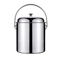 明壹行 MYX-ST318 直径20cm高度28cm 带盖 带排水管 茶根桶 1.00 个/套 (计价单位:套) 银色