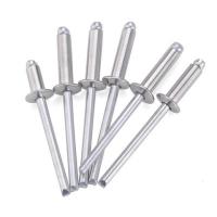 全不锈钢开口型扁圆头抽芯铆钉 GB12618 洗白 Φ4 东明 Φ4*12