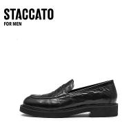 思加图华尔街之履乐福鞋一脚蹬英伦男休闲皮鞋