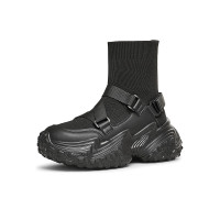 天美意女靴厚底增高弹力靴短靴显瘦百搭女袜套靴冬