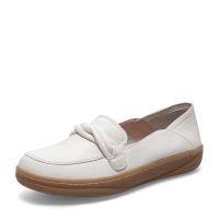 暇步士(Hush Puppies)皮鞋女士平底休闲一脚蹬英伦乐福鞋