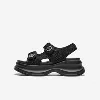 百思图夏商场小香风老爹运动凉鞋松糕女沙滩凉鞋