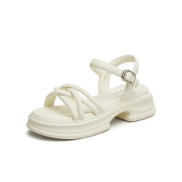 天美意女鞋细条带舒适淑女平底通勤休闲凉鞋女鞋夏款