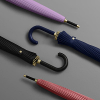 美度(MAYDU)M7007自动防风长柄弯钩雨伞 58cm*k(单位:把)颜色随机